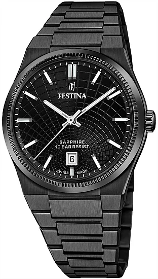 Festina Swiss Made Men's Sapphire Rive Black F20080/1