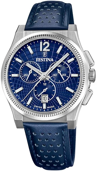Festina Swiss Made Sapphire Rive Blue Dial F20060/2