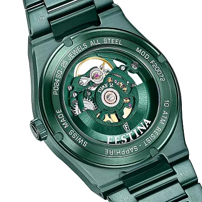 Festina Swiss Made Rive Automatic Sapphire Green F20072/1