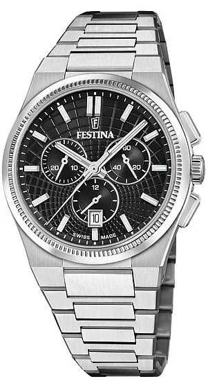 Festina Swiss Made Rive Chrono Sapphire Black Dial F20059/4
