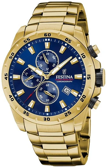 Festina Timeless Chronograph Yellow Gold PVD F20541/2