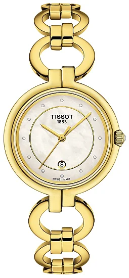 Tissot Flamingo II Diamonds Yellow Gold PVD T0942103311600