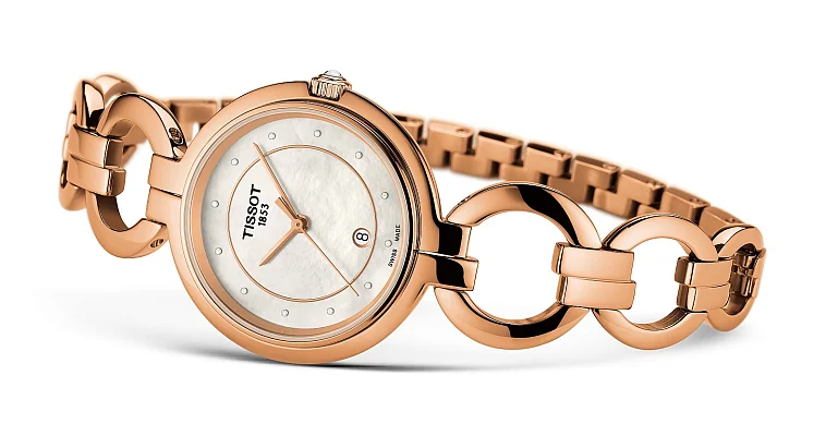 Tissot Flamingo II Diamonds Rose Gold PVD T094.210.33.116.01