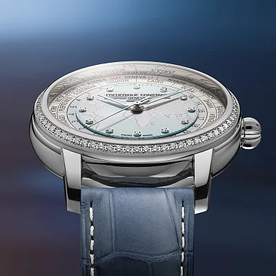 Frederique Constant Classic Worldtimer Manufacture Diamonds FC-719LBWD3DH6