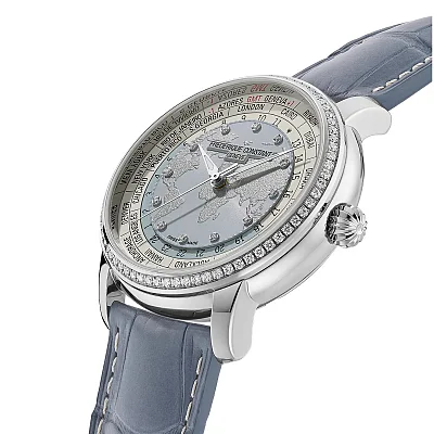 Frederique Constant Classic Worldtimer Manufacture Diamonds FC-719LBWD3DH6