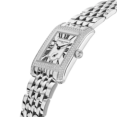 Frederique Constant Classics Carree Quartz Small Second Diamonds FC-235S2CD6B