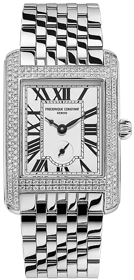 Frederique Constant Classics Carree Quartz Small Second Diamonds FC-235S2CD6B