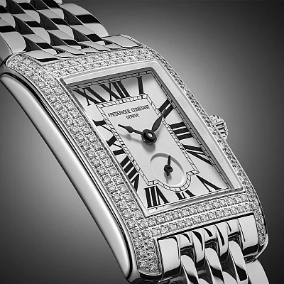 Frederique Constant Classics Carree Quartz Small Second Diamonds FC-235S2CD6B