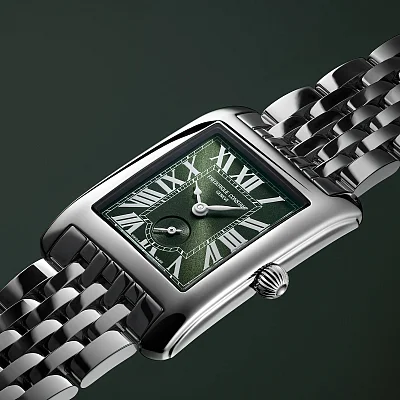 Frederique Constant Classics Carree Quartz Small Second Green Dial FC-235GR2C6B