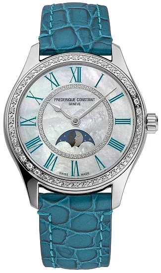 Frederique Constant Classics Elegance Ladies Automatic Moonphase Diamonds FC-331MPWTD3BD6