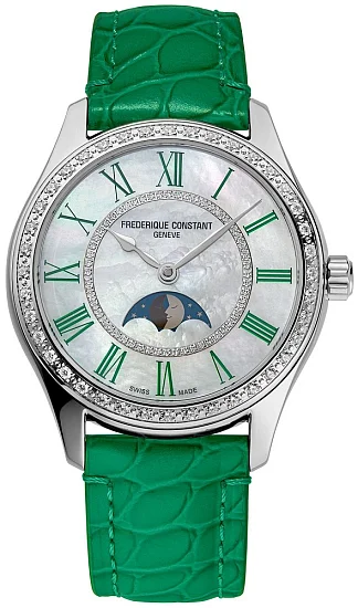 Frederique Constant Classics Elegance Ladies Automatic Moonphase Diamonds FC-331MPWGRD3BD6