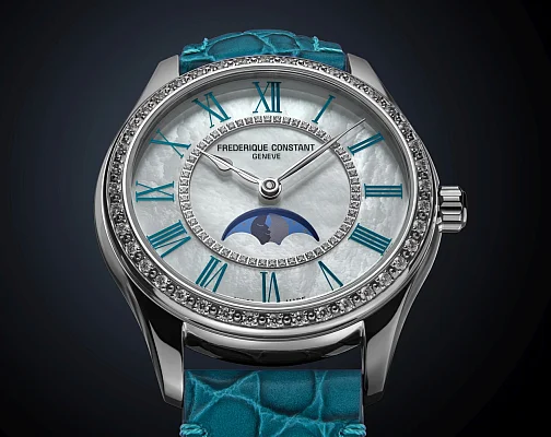 Frederique Constant Classics Elegance Ladies Automatic Moonphase Diamonds FC-331MPWTD3BD6