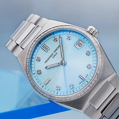 Frederique Constant Highlife Ladies Quartz Ice Blue Diamonds Set FC-240LBD2NHD6B