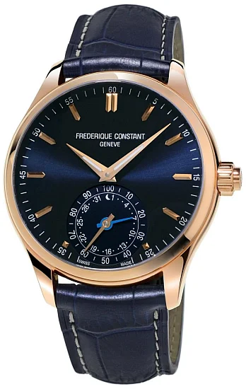 Frederique Constant Horological Smartwatch Blue Dial Rose Gold OUTLET FC-285NS5B40