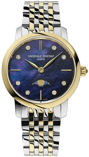 Frederique Constant Slimline Moonphase Ladies Diamonds FC-206MPND1S3B