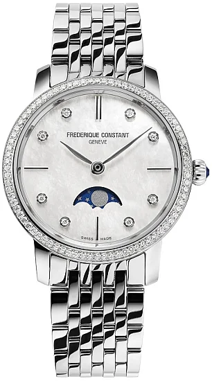 Frederique Constant Slimline Moonphase Ladies Diamonds FC-206MPWD1SD6B