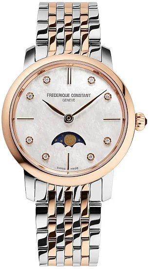 Frederique Constant Slimline Moonphase Ladies Diamonds FC-206MPWD1S2B