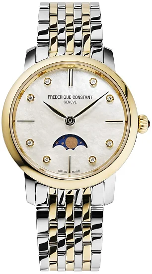Frederique Constant Slimline Moonphase Ladies Diamonds FC-206MPWD1S3B