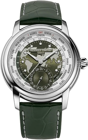 Frederique Constant Worldtimer Manufacture Green Limited Edition FC-718KWM4H6