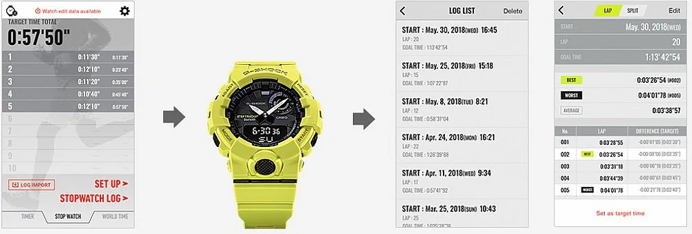 Casio G-Shock G-Squad Analog-Digital Bluetooth Steptracker White GBA-800-7AER