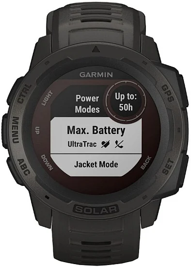 Garmin Instinct Solar 45mm Graphite HR GPS Digital Smartwatch 010-02293-00