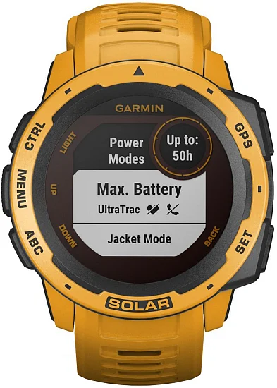 Garmin Instinct Solar 45mm Sunburst HR GPS Digital Smartwatch 010-02293-09