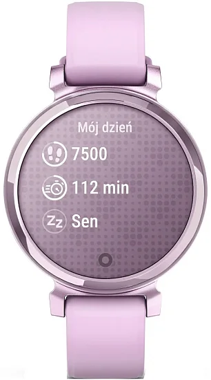 Garmin Lily 2 35mm Digital Smartwatch Metallic Lilac, Lilac Strap HR 010-02839-01