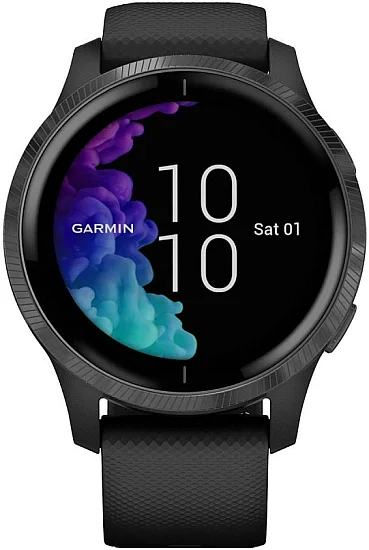 Garmin Venu 43mm Black and Gray HR GPS Digital Smartwatch 010-02173-13