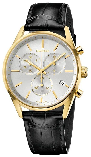 CALVIN KLEIN Gent Formality Chrono Yellow Gold PVD K4M275C6