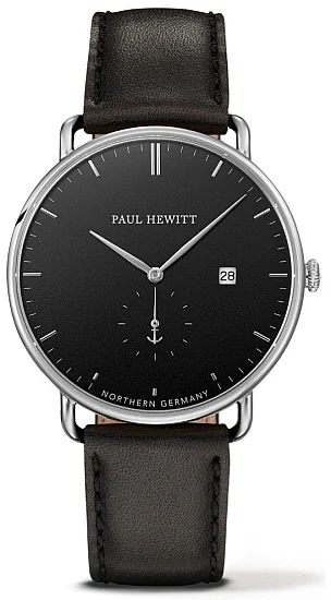 Paul Hewitt Grand Atlantic Line Silver Black Sea Leather Black PH-TGA-S-B-2M