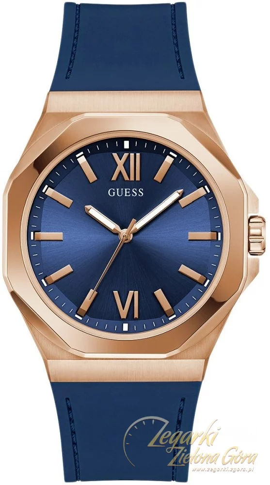 Guess GW0850G3 ⌚ Emperor Rose Gold Case Blue Strap Zegarek Męski