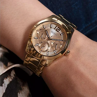 Guess Zoe Yellow Gold PVD Day-Date GW0760L2