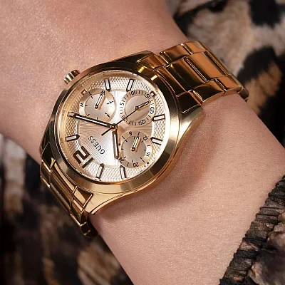 Guess Zoe Yellow Gold PVD Day-Date GW0760L2