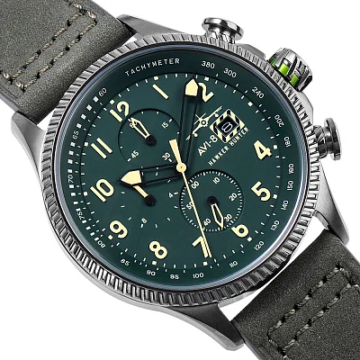 AVI-8 Hawker Hunter Chrono Strap SET Leather/NATO AV-4036-08
