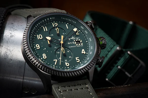 AVI-8 Hawker Hunter Chrono Strap SET Leather/NATO AV-4036-08