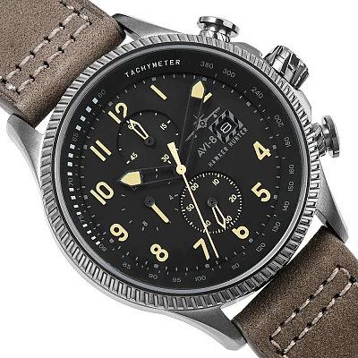 AVI-8 Hawker Hunter Chrono Strap SET Leather/NATO AV-4036-07