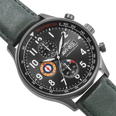 AVI-8 Hawker Hurricane Classic Chronograph Military Green AV-4011-0D
