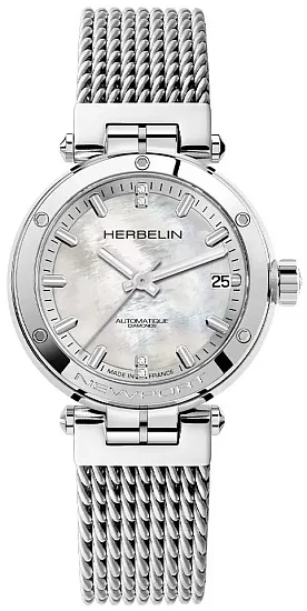 Herbelin Newport Slim Lady Automatic Diamonds 1658AP89B