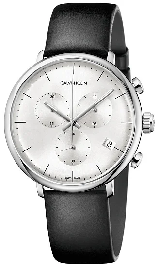 CALVIN KLEIN High Noon Chronograph Black Leather K8M271C6