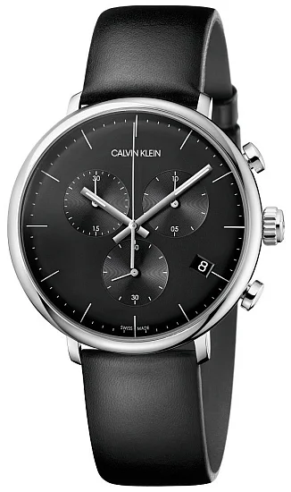 CALVIN KLEIN High Noon Chronograph Black Leather K8M271C1