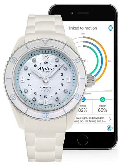 Alpina Horological Smartwatch Ladies Diamonds AL-281MPWND3V6