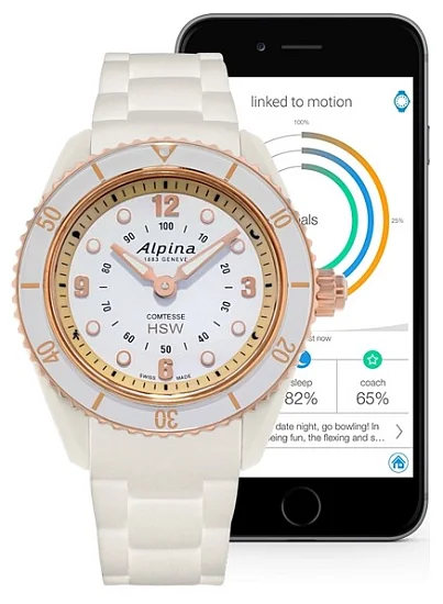 Alpina Horological Smartwatch Ladies Diamonds AL-281WY3V4