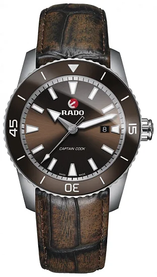Rado Captain Cook Gent Automatic 45mm Brown Leather R32501305
