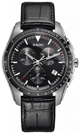 Rado HyperChrome Gent Quartz Chrono XXL Black Leather R32259156