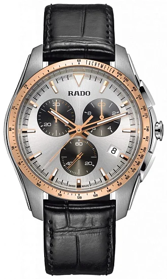 Rado HyperChrome Gent Quartz Chrono XXL Black Leather R32259105
