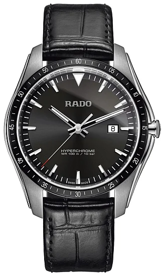 Rado HyperChrome Gent Quartz XXL Black Leather R32502155
