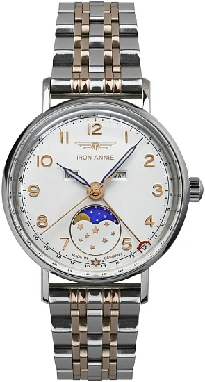 Iron Annie Amazonas Impression Lady Quartz Moonphase Calendar Bracelet IA-5977M-1