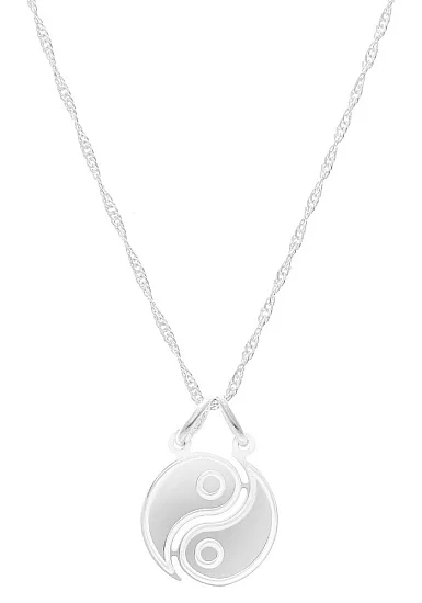 Wysoka Próba Srebrna Zawieszka do Graweru Yin Yang TCZGR05SRE