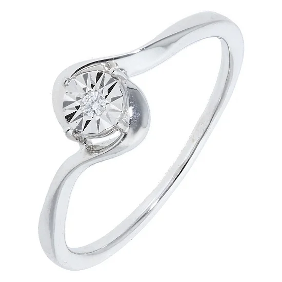 Wysoka Próba Złoty Pierścionek z&nbsp;Brylantami Rozmiar 14 1,67g TCP128700B
