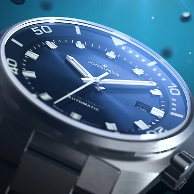 Junghans 1972 Aquaris Automatic Blue Set 27/4660.44
